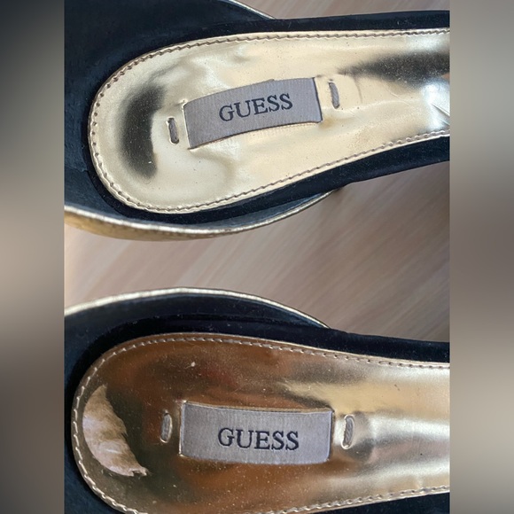 GUESS Black & Gold High Heels - Picture 5 of 7